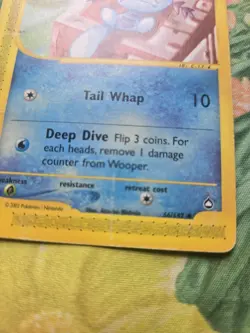 Wooper - AQ: Aquapolis (66/147) WotC e-Reader Uncommon Pokemon Card DMG - Image 3