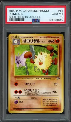 1999 Pokemon Japanese Southern Islands Promo Primeape 57 PSA 10 Gem Mint - Image 1