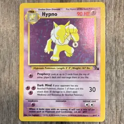 Wizards Pokemon TCG Hypno Fossil 8/62 Holo Rare English Unlimited 90HP 1999 - Image 1