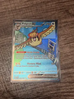 Pokemon Pidgeot ex Full Art Holo Ultra Rare 225/197 SV03 English 280HP Fresh - Image 1