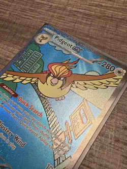 Pokemon Pidgeot ex Full Art Holo Ultra Rare 225/197 SV03 English 280HP Fresh - Image 4