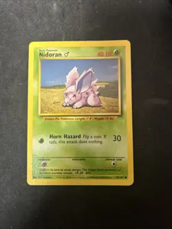 Pokemon Base Set Unlimited Nidoran 55/102 D30 - Image 1