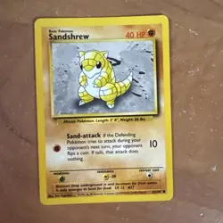 1999 Pokemon Base Set Sandshrew 62/102 D17 - Image 1