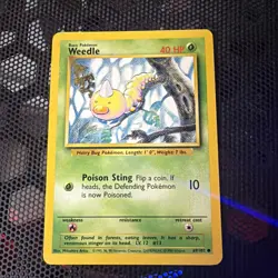 Pokemon Base Set Unlimited 69/102 Weedle Common D29 - Image 1