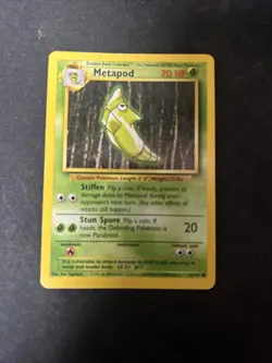 Metapod 54/102 Base Set Pokemon Card D12 - Image 1