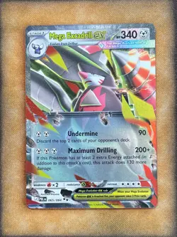 Pokemon Mega Excadrill EX 065/084 Pitch Black Ultra Rare Holo NM - Image 1