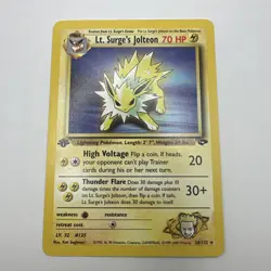 2000 Pokemon Gym Challenge 1st Edition Lt. Surge's Jolteon #28/132 - Image 2