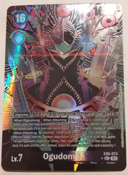 Digimon Card Game EX6-073 Ogudomon SEC Alt Art Infernal Ascension Foil NM/M - Image 2