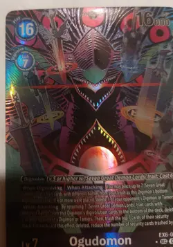 Digimon Card Game EX6-073 Ogudomon SEC Alt Art Infernal Ascension Foil NM/M - Image 4