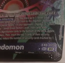 Digimon Card Game EX6-073 Ogudomon SEC Alt Art Infernal Ascension Foil NM/M - Image 5