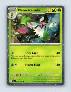 Meowscarada 015/198 Holo Rare Miscellaneous Cards & Products Pokemon LP - Image 1
