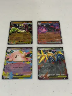 (4) PERFECT ORDER EX CARD LOT ‘DOUBLE RARE’ POR~English Version Pokemon Cards - Image 1