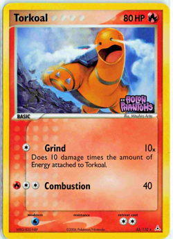 Torkoal - 33/110 - Rare Reverse Holo Ex Holon Phantoms Pokemon Card Stamped LP - Image 1