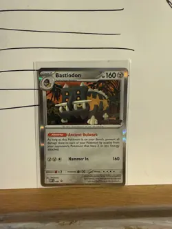 Pokemon Pitch Black Bastiodon 85 Stamped Prerelease Promo Holo Rare Pokemon Card - Image 1