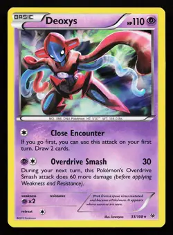 Deoxys 33/108 Holo Rare Roaring Skies Pokemon Card - Image 1