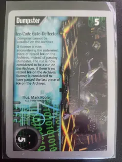Rare "Dumpster” card Netrunner ccg Classic v2.2 1996-1999 WotC Wizards Coast - Image 1