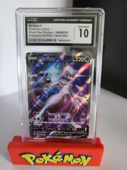 Mewtwo V SWSH229 SWSH: Sword & Shield Promo Cards Holo CGC 10 - Image 1