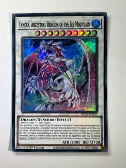 Lancea, Ancestral Dragon of the Ice Mountain RA05-EN045 Super Rare 1st Card NM - Image 1