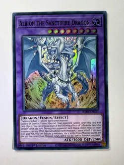 Albion the Sanctifire Dragon RA05-EN037 Super Rare 1st Edition YuGiOh Card NM - Image 1