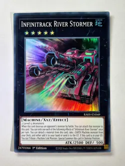 Infinitrack River Stormer RA05-EN049 Super Rare 1st Edition YuGiOh Card NM - Image 1
