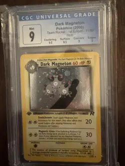 Dark Magneton 11/82 1st Edition Holo Pokemon Team Rocket CGC 9 - Image 1