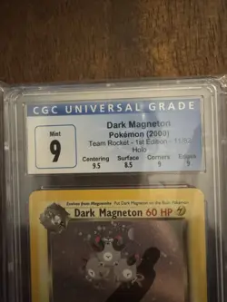 Dark Magneton 11/82 1st Edition Holo Pokemon Team Rocket CGC 9 - Image 2