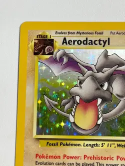 *** Aerodactyl 1/62 Holo Rare Fossil Pokemon Card 1999 WOTC LP - Image 2