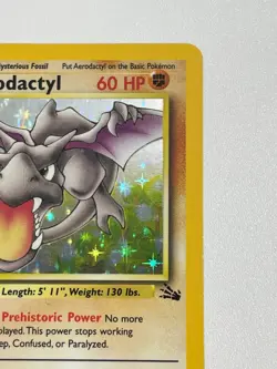 *** Aerodactyl 1/62 Holo Rare Fossil Pokemon Card 1999 WOTC LP - Image 3