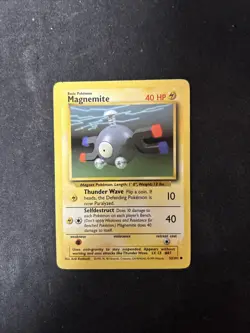 Magnemite 53/102 Vintage Base Set Unlimited Common Pokemon Card WOTC D26 - Image 1