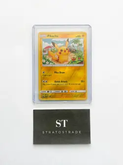 Pokemon Pikachu 30/111 Crimson Invasion Sun Moon Reverse Holo Single TCG Card MP - Image 1