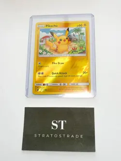 Pokemon Pikachu 30/111 Crimson Invasion Sun Moon Reverse Holo Single TCG Card MP - Image 2