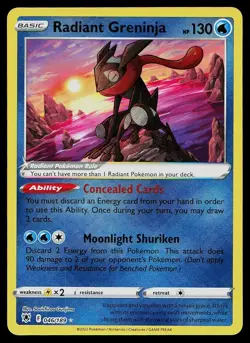 Pokemon Card Astral Radiance Radiant Greninja 046/189 Holo Radiant Rare - Image 1