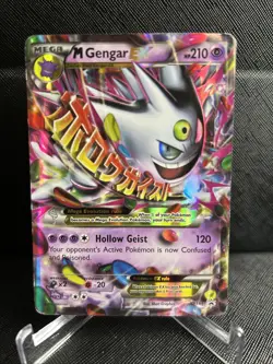 Pokemon M Gengar-EX Mega XY166 Holo Rare Black Star Promo Card - Image 1