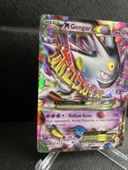 Pokemon M Gengar-EX Mega XY166 Holo Rare Black Star Promo Card - Image 3