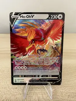 Ho-oh V 140/195 Silver Tempest Ultra Rare Holo Foil Card NM Pokemon TCG - Image 1