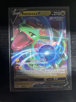 Pokemon TCG 100/159 "Rayquaza V" [CROWN ZENITH] Ultra Rare Holo Card NM+ - Image 1