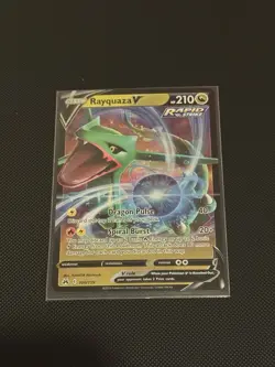 Pokemon TCG Rayquaza v Crown Zenith Holo Ultra Rare Card 100/159 - Image 1