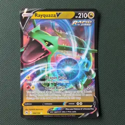 Pokemon TCG Rayquaza v Crown Zenith Holo Ultra Rare Card 100/159 - Image 1