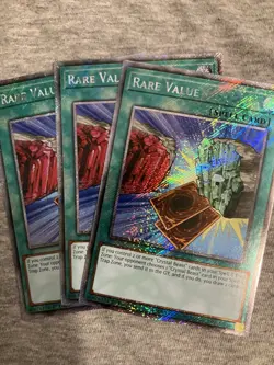 YUGIOH 3X RARE VALUE RA03-EN182 PLATINUM RARE 1ST EDITION NM - Image 1
