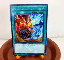 Yu-Gi-Oh Polymerization RA03-EN051 1st Ed (Hero Art) Secret Rare NM Fusion Spell - Image 1