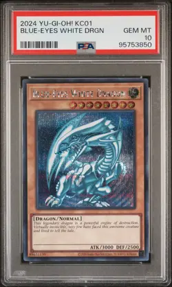 Blue-Eyes White Dragon Yugioh 2024 KC01 Secret Rare PSA 10 - Image 1