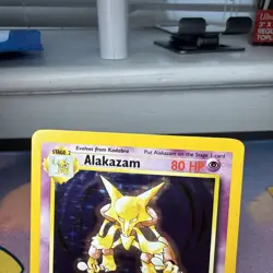 Pokemon TCG Alakazam Holo Card Base Set 1/102 - Image 2