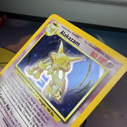 Pokemon TCG Alakazam Holo Card Base Set 1/102 - Image 3