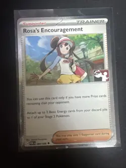 Rosa's Encouragement Holo Prize Pack Series 9 Promo Pokemon Card NM/LP 084/088 - Image 1