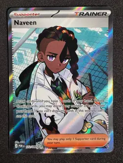 Naveen 112/088 Perfect Order Trainer Full Art Ultra Rare Pokemon card Holo NM - Image 1