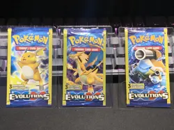 2016 Pokemon XY Evolutions 3-Card Mini Booster Pack Lot - Image 1