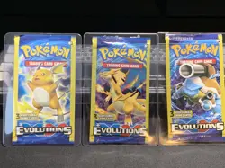 2016 Pokemon XY Evolutions 3-Card Mini Booster Pack Lot - Image 2
