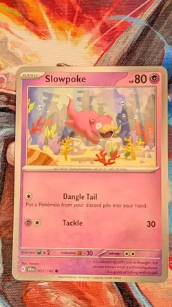 Slowpoke 057/142 Common Sv07: Stellar Crown Pokemon Card Near Mint - Image 1