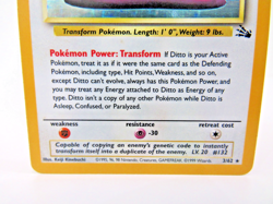 Ditto 3/62 Holo Rare Fossil Pokemon Card 1999 WOTC LP - Image 3