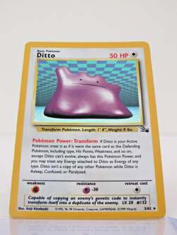 Ditto 3/62 Holo Rare Fossil Pokemon Card 1999 WOTC LP - Image 4